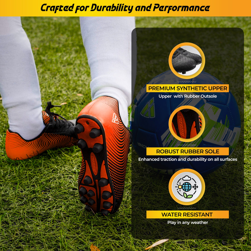 Vizari Stealth Firm Ground Soccer Shoes – Black/Orange