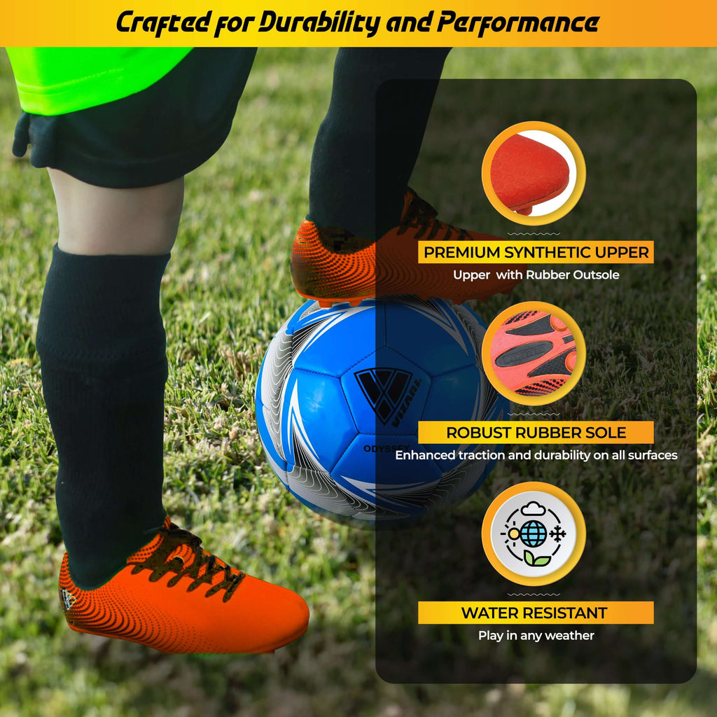Vizari Stealth Firm Ground Soccer Shoes – Orange/Black