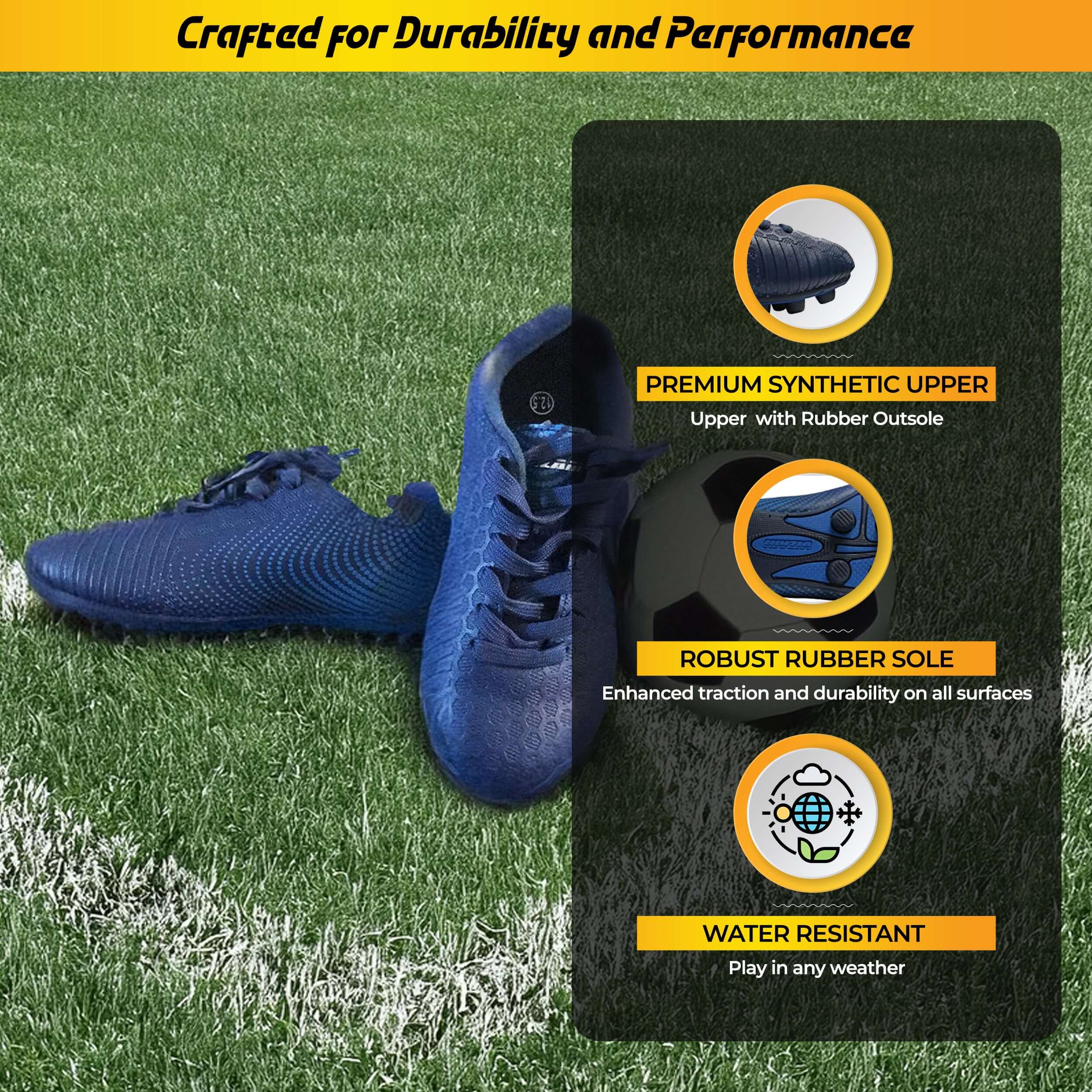 Vizari Stealth Firm Ground Soccer Shoes – Navy