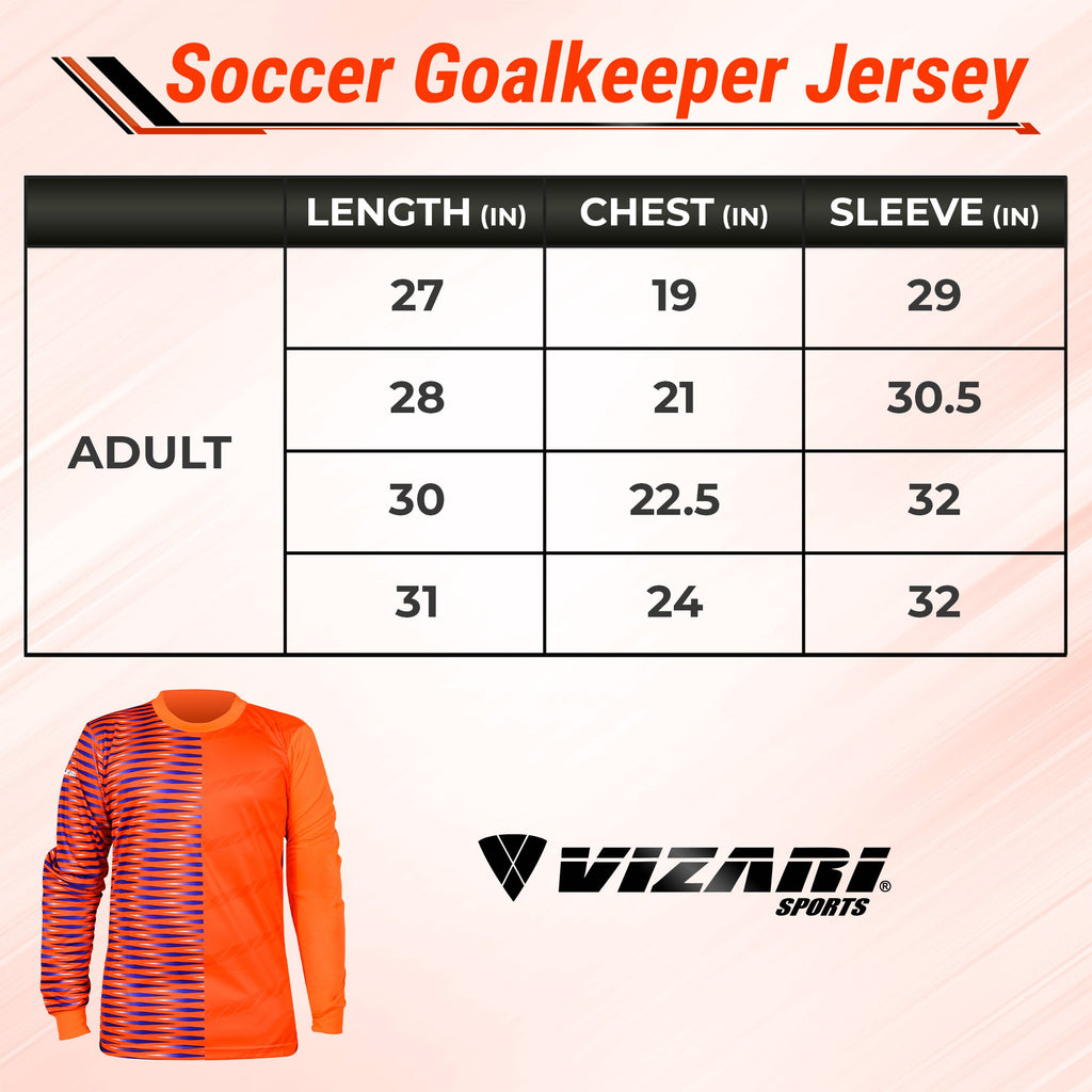 Vizari Portola Goalkeeper Jersey – Orange/Royal/Silver