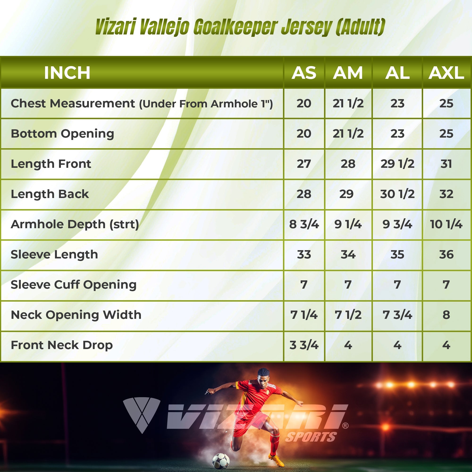 Vizari Vallejo Goalkeeper Jersey – Yellow/Black