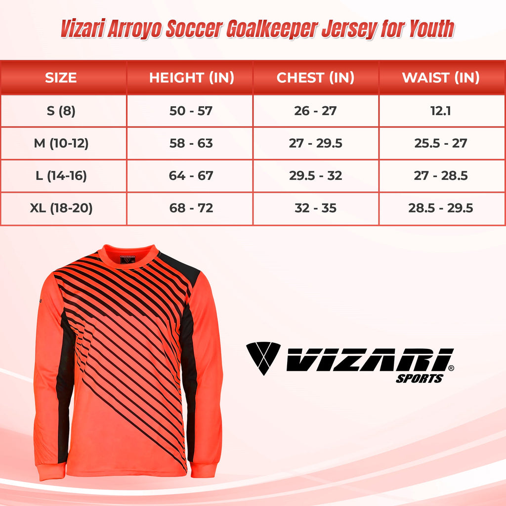 Vizari Arroyo Long Sleeve Goalkeeping Jersey – Orange/Navy