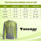 Vizari Arroyo Padded Long Sleeve Goalkeeper Jersey Grey/Yellow