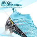 Saco Mid-Cut Adult Firm Ground Soccer Cleats - Mint/Black - Vizari Sports