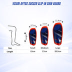 Aptos Soccer Shin Guard with Sleeve-Royal/White - Vizari Sports