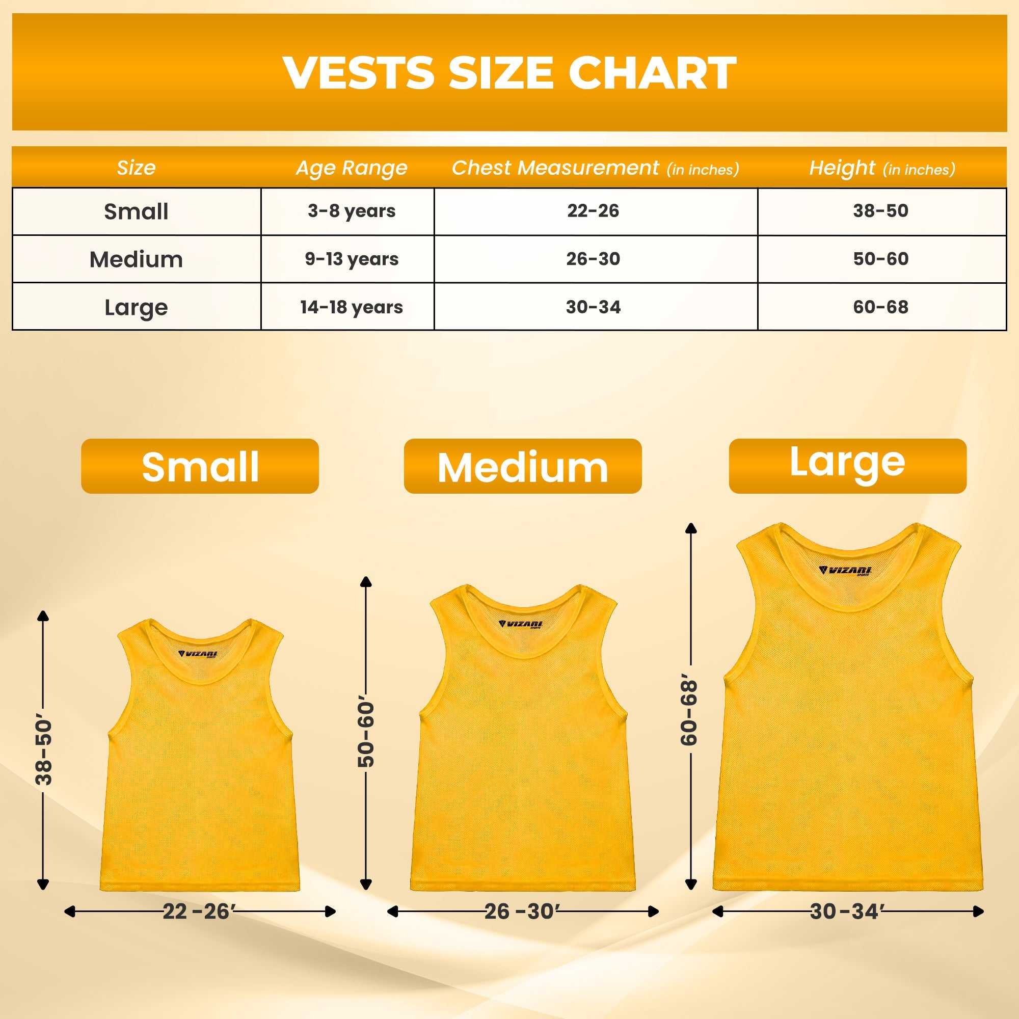 Scrimmage Vest-Golden - Vizari Sports