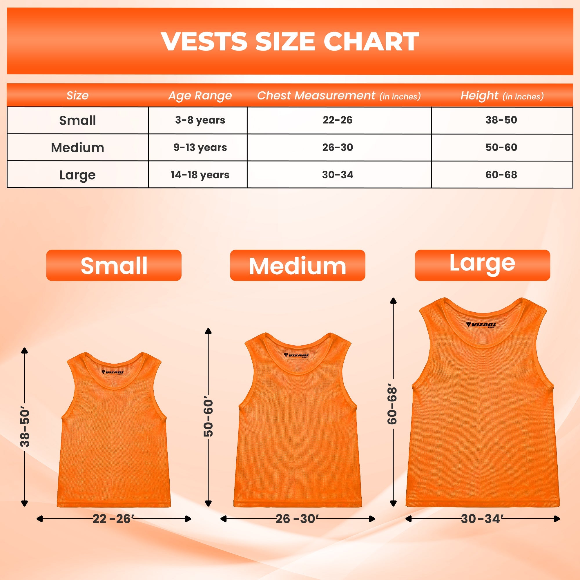 Scrimmage Vest-Orange - Vizari Sports