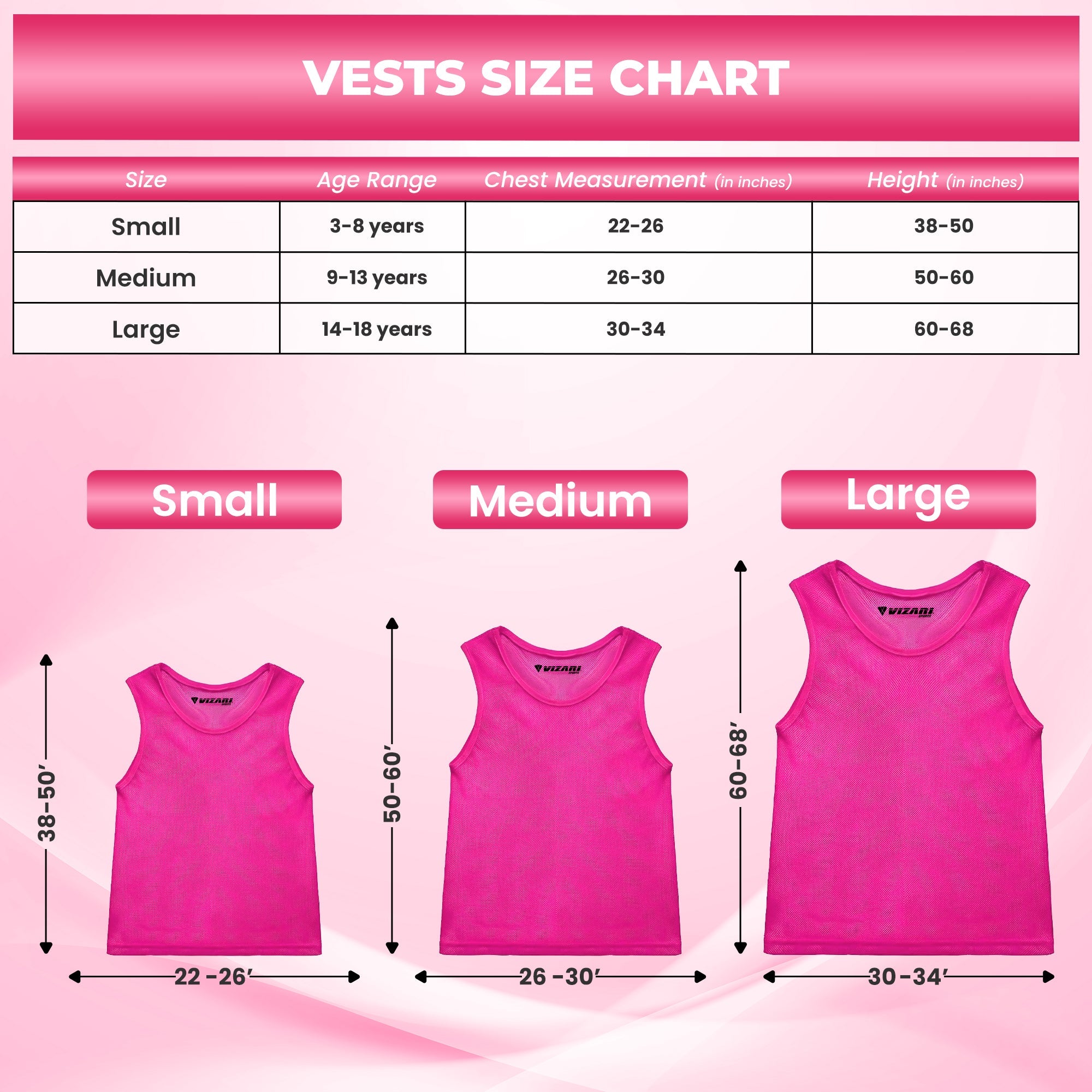 Scrimmage Vest-Pink - Vizari Sports