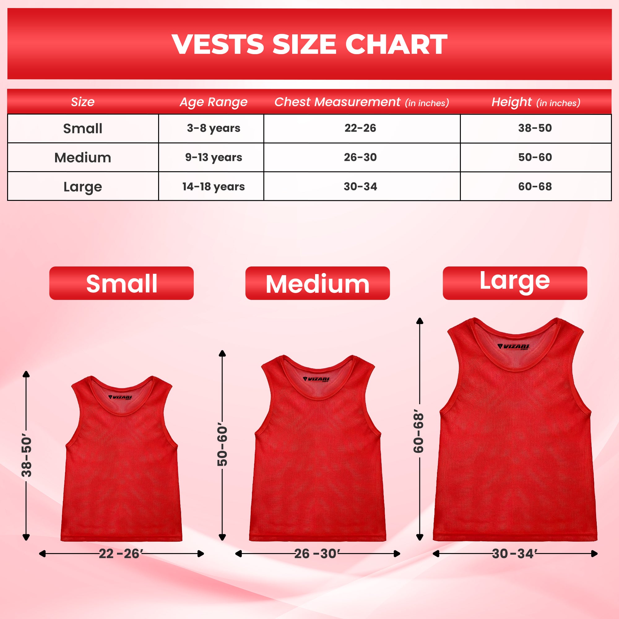 Scrimmage Vest-Red - Vizari Sports
