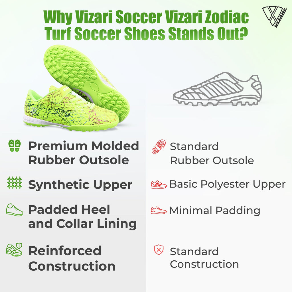 Vizari Zodiac Velcro Junior Turf Soccer Shoes – Green