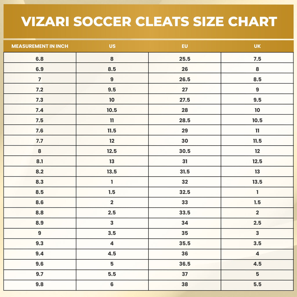 Vizari Zodiac Junior Kids Firm Ground (FG) Soccer Cleats -Yellow, Youth Sizes 8C