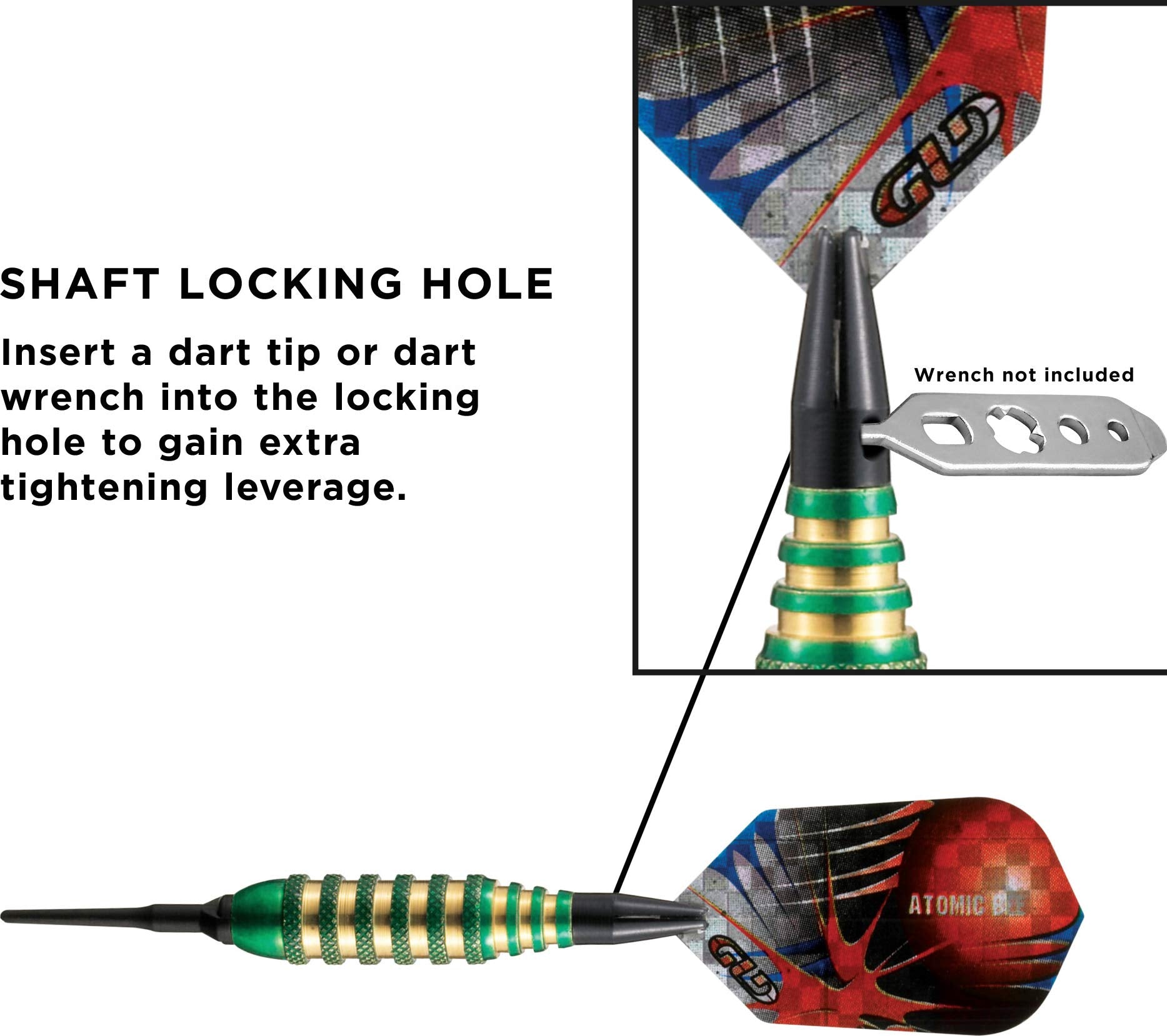 Viper Atomic Bee Soft Tip Darts, Green, 16 Grams