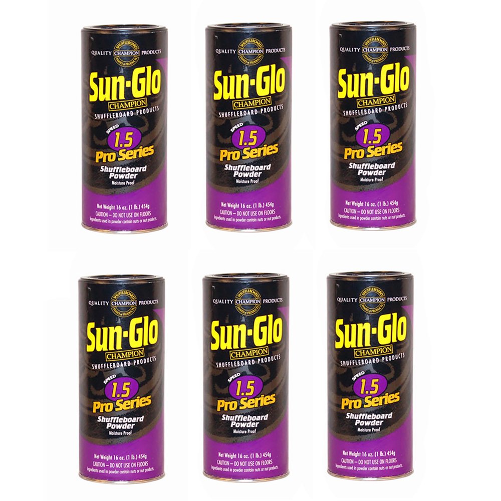 6 Pack Sun-Glo #1.5 Speed Shuffleboard Powder Wax