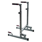 Balancefrom Multi-Function Dip Stand Dip Station Dip Bar With Improved Structure Design, 500-Pound Capacity, Gray