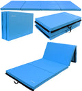 Signature Fitness All Purpose 4X10X3'' Extra Thick High Density Anti Tear Gymnastics Gym Folding Exercise Aerobics Mats, 3-Inche