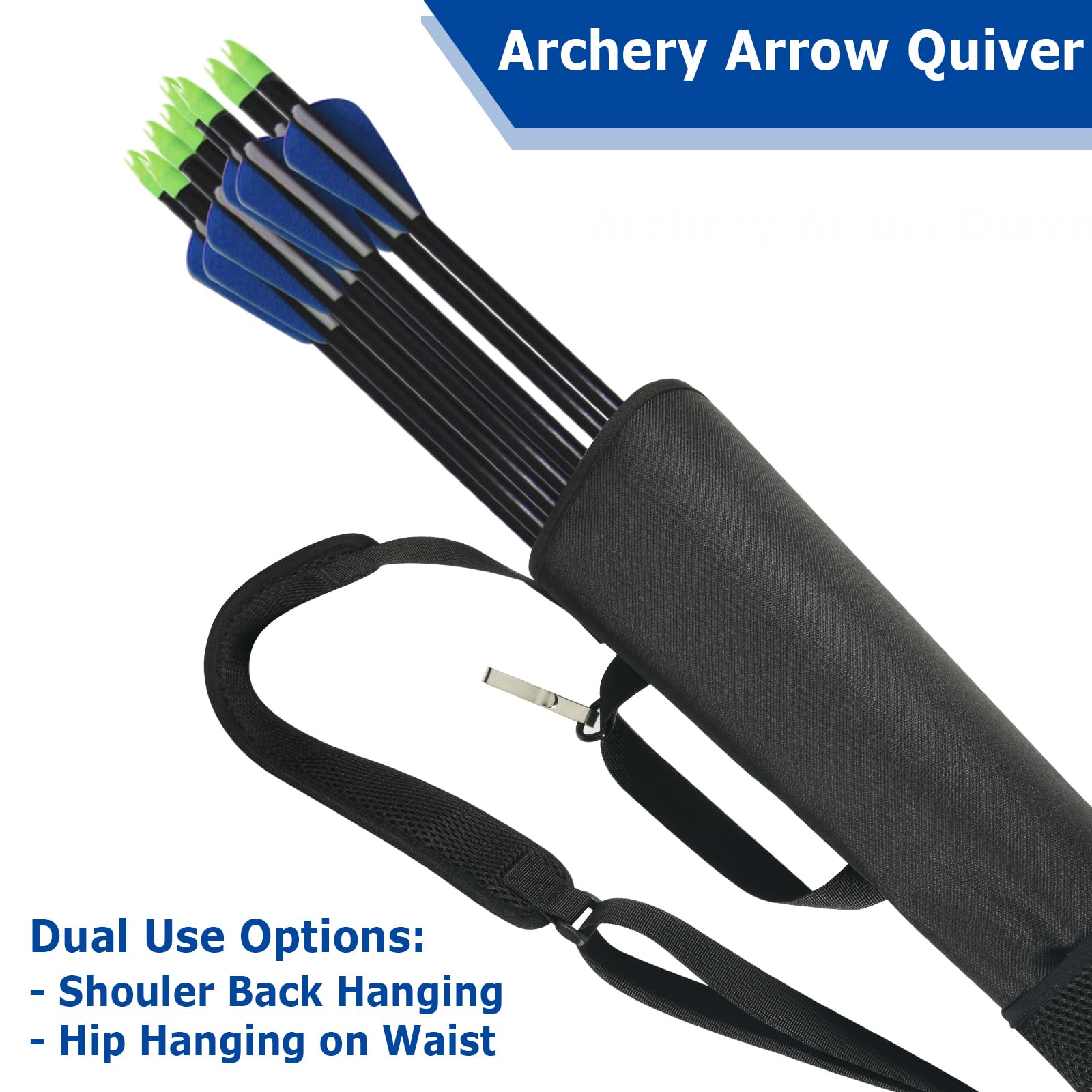 Cosmos Archery Arrow Quiver Holder Adjustable Arrow Backpack Bag Holder Hip Back Quiver For Arrows, Bow Hunting And Target Pract