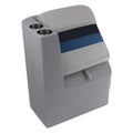 Wise 8WD1305L-1011 Deluxe Series Pontoon Left Lean Back Recliner Section, Grey/Navy/Blue