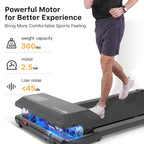 Walking Pad, 2 In 1 Treadmills For Home With Remote Control, Under Desk Treadmill Office Quiet, Portable Treadmill With Installa