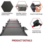 Sutekus Portable Camping Cot Sleeping Cot Ultralight Backpacking Cot Bed For Outdoor Hiking Travel Beach Mountaineering (Black)