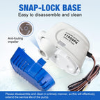 Eco-Worthy Automatic 12V Bilge Pumps For Boats 1100Gph Auto With Float Switch For Rv Caravan
