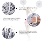 Pack Of 4 Cheerleading Pom Poms Foil Plastic Metallic Cheerleader Pom Poms For Cheer Sport Kids Adults Team Spirit Cheering (Sil