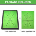 Cosportic Golf Hitting Mat  Golf Training Mat For Swing Path Feedback/Detection Batting  Extra Replaceable Golf Practice Mat 16'
