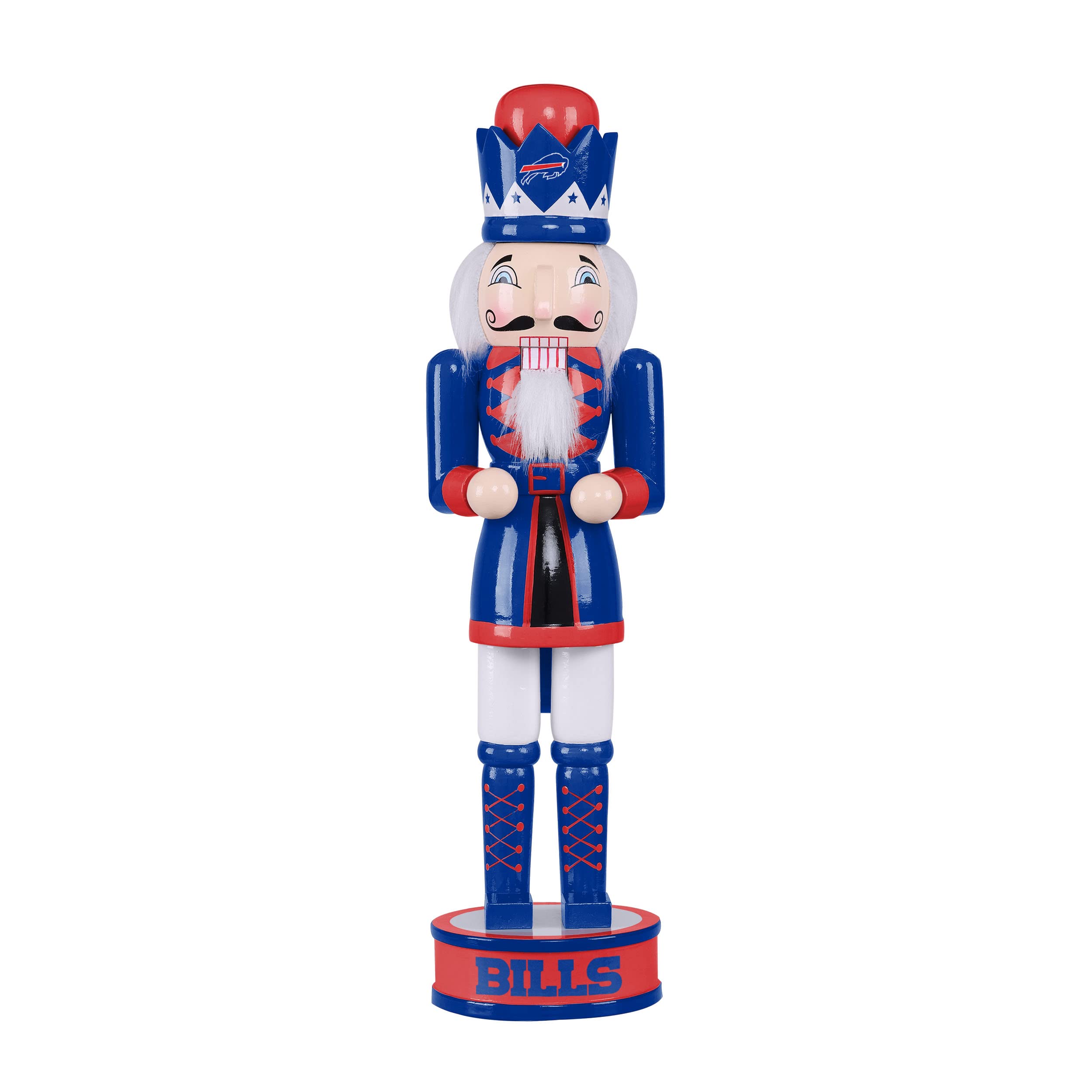 FOCO NFL Buffalo Bills Team Logo 14 Holiday NutcrackerTeam Logo 14 Holiday Nutcracker, Version 2, One Size