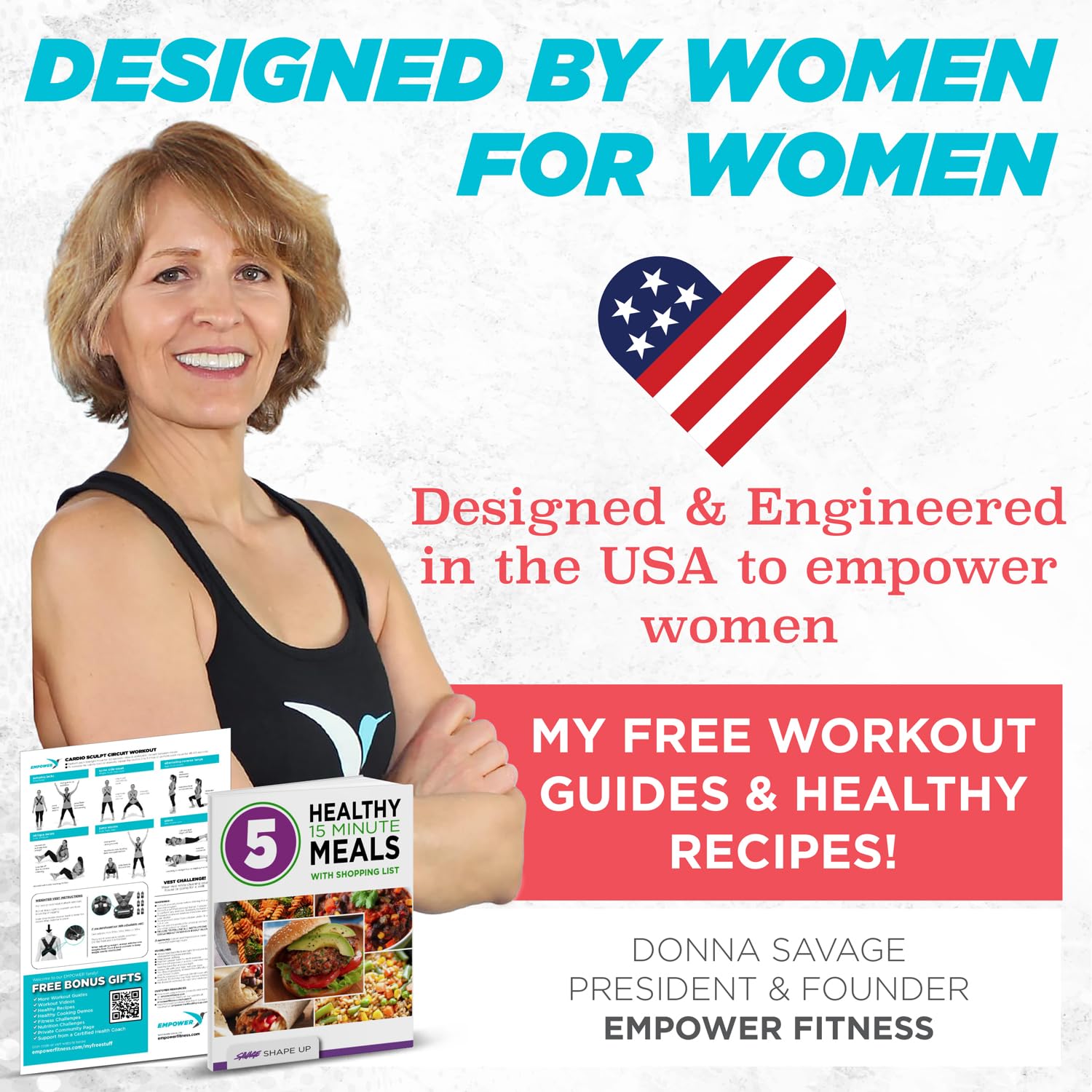 Empower Weighted Vest For Women - Workout Vest - Fixed 8Lbs Or Adjustable 10-12-14-16Lbs - Adds Resistance To Strength Training,