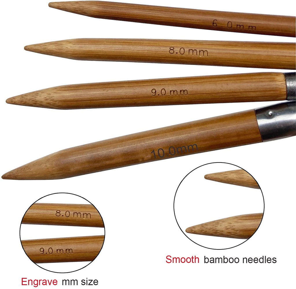 Mdoker Bamboo Circular Knitting Needle Size 4 16 Inch Circular Knitting Needles For Handmade Knitting Diy And Any Weaven Yarn Pr