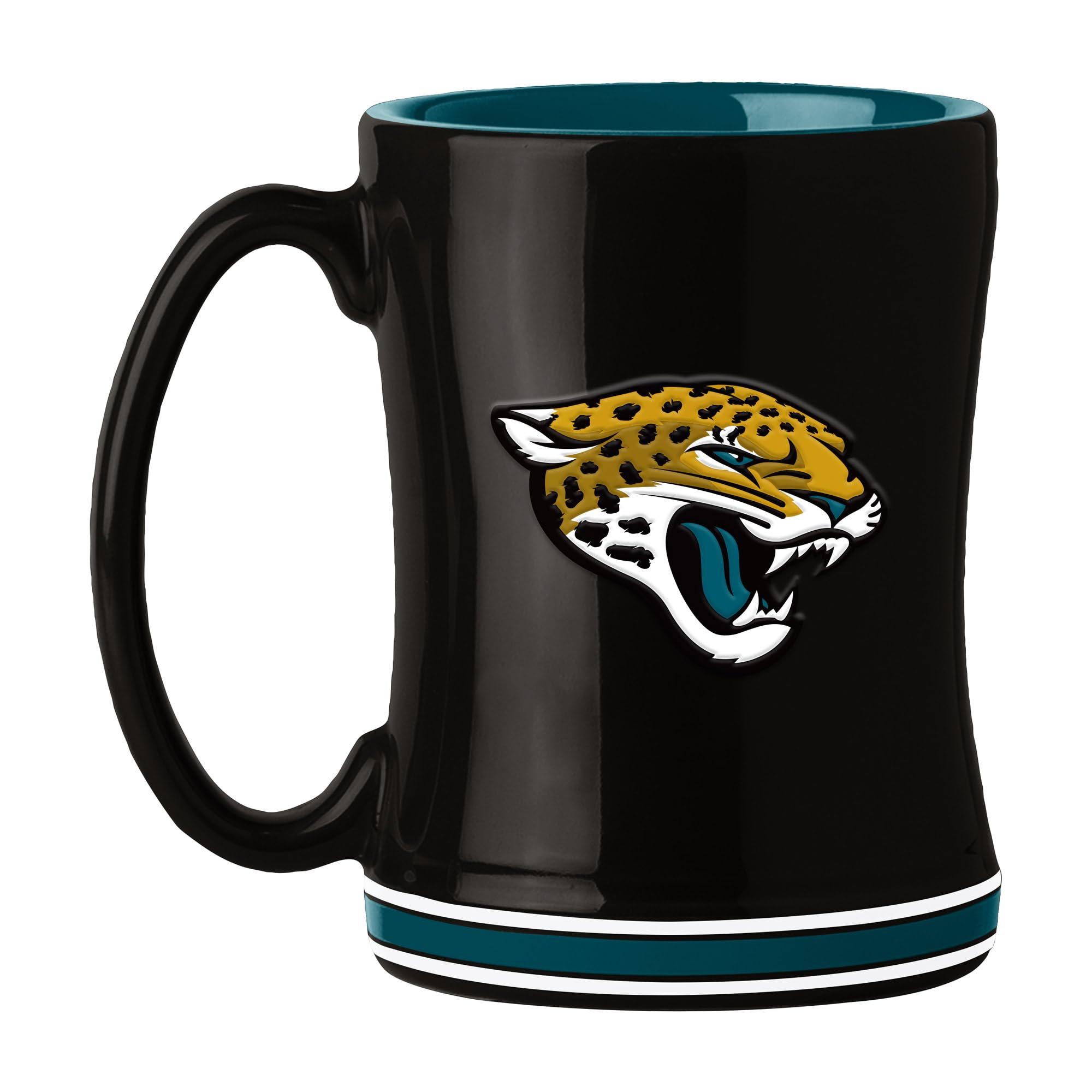 Logo Brands 615-C14RM: Jacksonville Jaguars 14oz Relief Mug