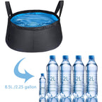 2 Pack Collapsible Bucket With Handle 2 Gallon Portable Camping Wash Basin Folding Water Container For Fishing Beach (Red+Blue)