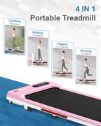 Walking Pad Treadmill With 5% Incline, 5 Mph Under Desk Treadmill For Home & Office, 300+ Lb Capacity, Ultra Quiet < 45Db, Remot