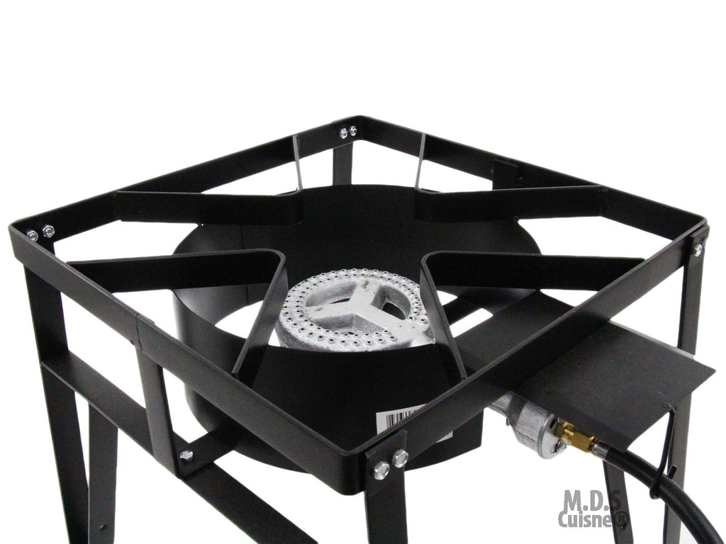 M.D.S Cuisine Cookwares Single High Pressure Gas Burner Square Patio Outdoor Stove Propane Camping Heavy Duty