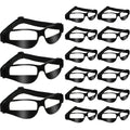 Fiada 15 Pack Dribbling Goggles Basketball Sports Glasses Adjustable Dribbling Black Goggles Basketball Training Equipment
