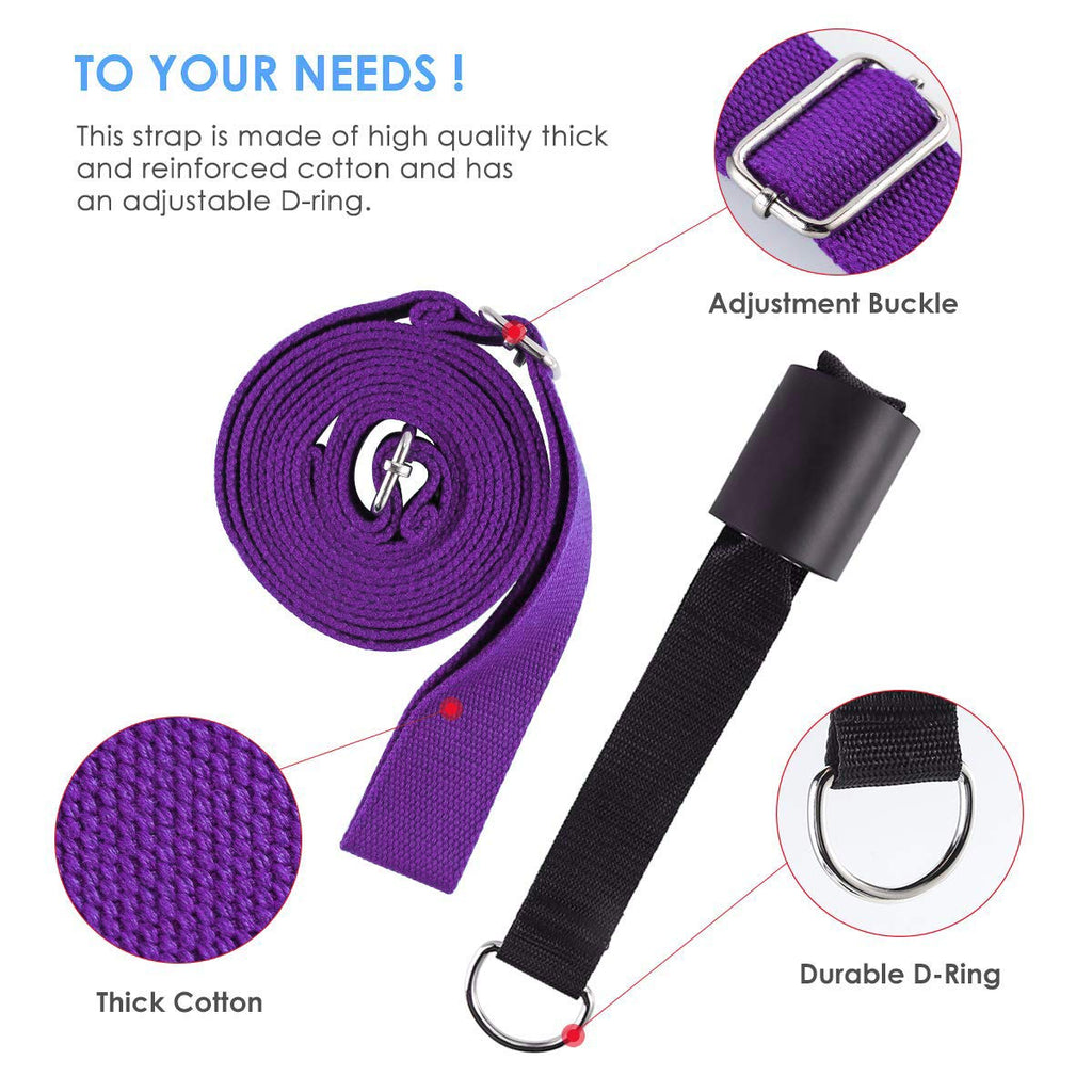 Leg Ballet Yoga Stretcher, Door Attachment, Get More Flexible, Flexibility & Stretching Leg Straps - Great For Cheer Dance Gymna