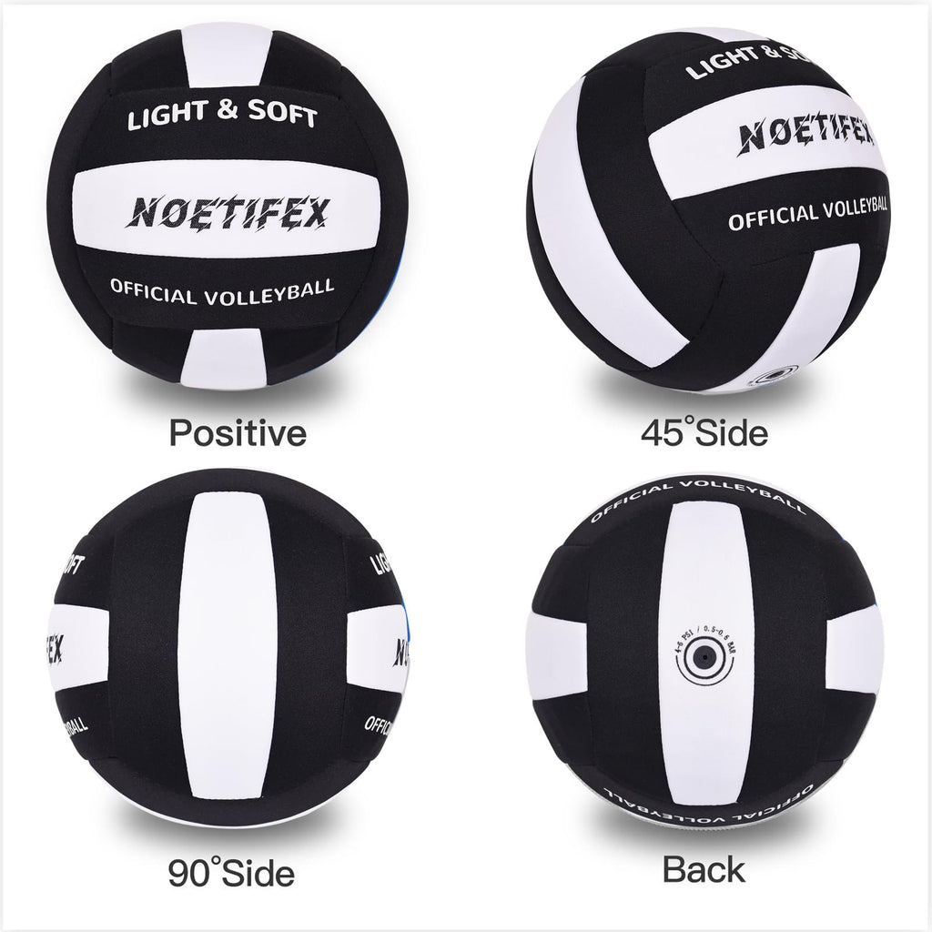 Noetifex Soft Volleyball-Super Soft Fabric Light Volleyball for Indoor Practice Safe and Quiet Kids Youth Beginners House Yard T