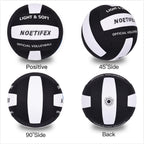 Noetifex Soft Volleyball-Super Soft Fabric Light Volleyball for Indoor Practice Safe and Quiet Kids Youth Beginners House Yard T