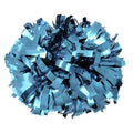 Metallic Cheerleader Cheerleading Pom Poms 6 inch 1 Pair 2 Pieces (Columbia Blue)
