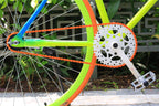 Zonkie Single-Speed Bicycle Chain 1/2 X 1/8 Inch 116 Links (Orange, 1/2'' 1/8'' 116 Links)