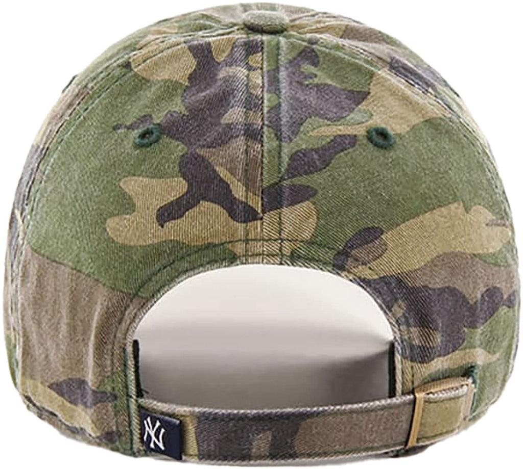 '47 New York Yankees Adjustable Cap Clean Up Mlb, Camo Black, One Size