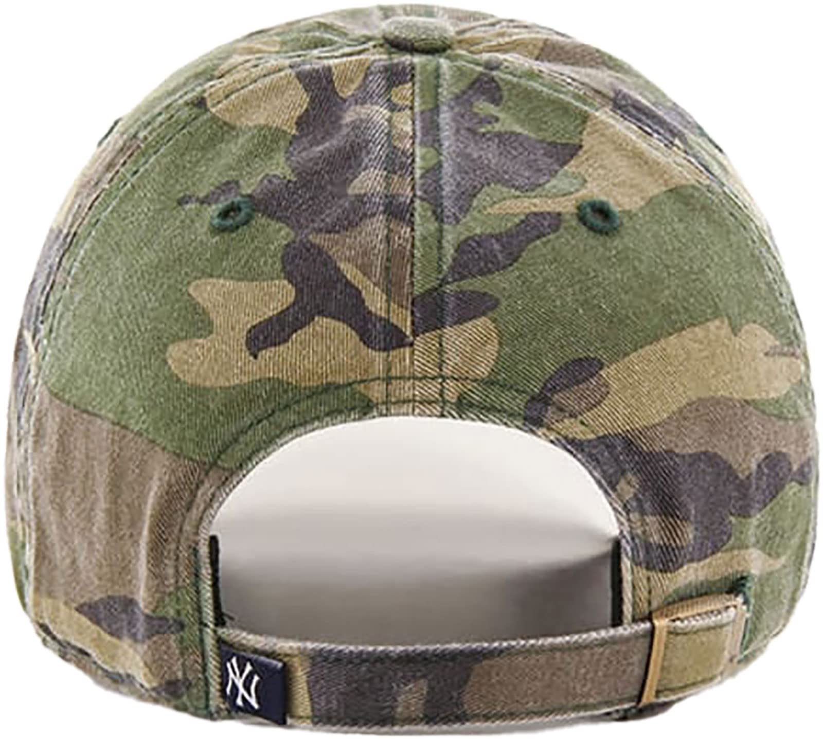 '47 New York Yankees Adjustable Cap Clean Up Mlb, Camo Black, One Size