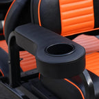 Huskey Parts Company Set Of (2) Rear Seat Arm-Rest Black Cushion With Cup Holder (Universal Fit)