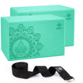 Overmont Yoga Block 2 Pack Supportive LatexFree EVA Foam Soft NonSlip Surface for General Fitness Pilates Stretching and Medit
