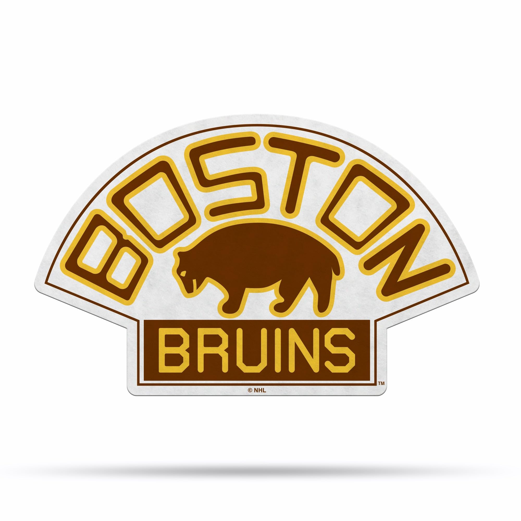 Rico Industries Nhl Hockey Boston Bruins Retro Shape Cut Pennant - Home And Living Room D  Cor - Soft Felt Ez To Hang