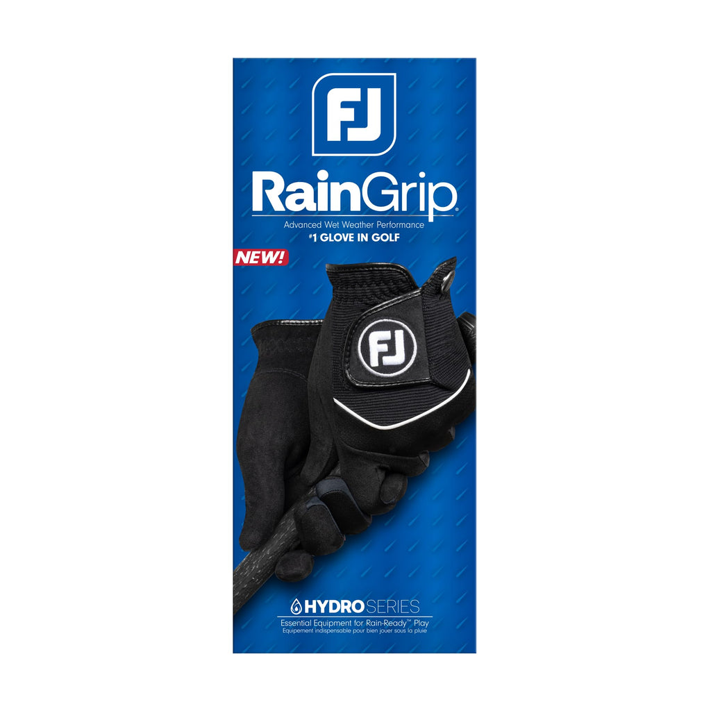Footjoy Men'S Raingrip Golf Glove, Black, Cadet Small, Pair