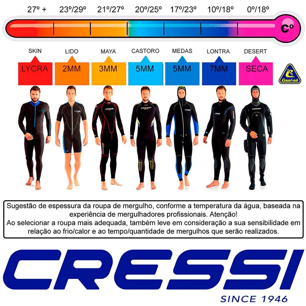Cressi Lido Neoprene Short, Black/Blue, Xl