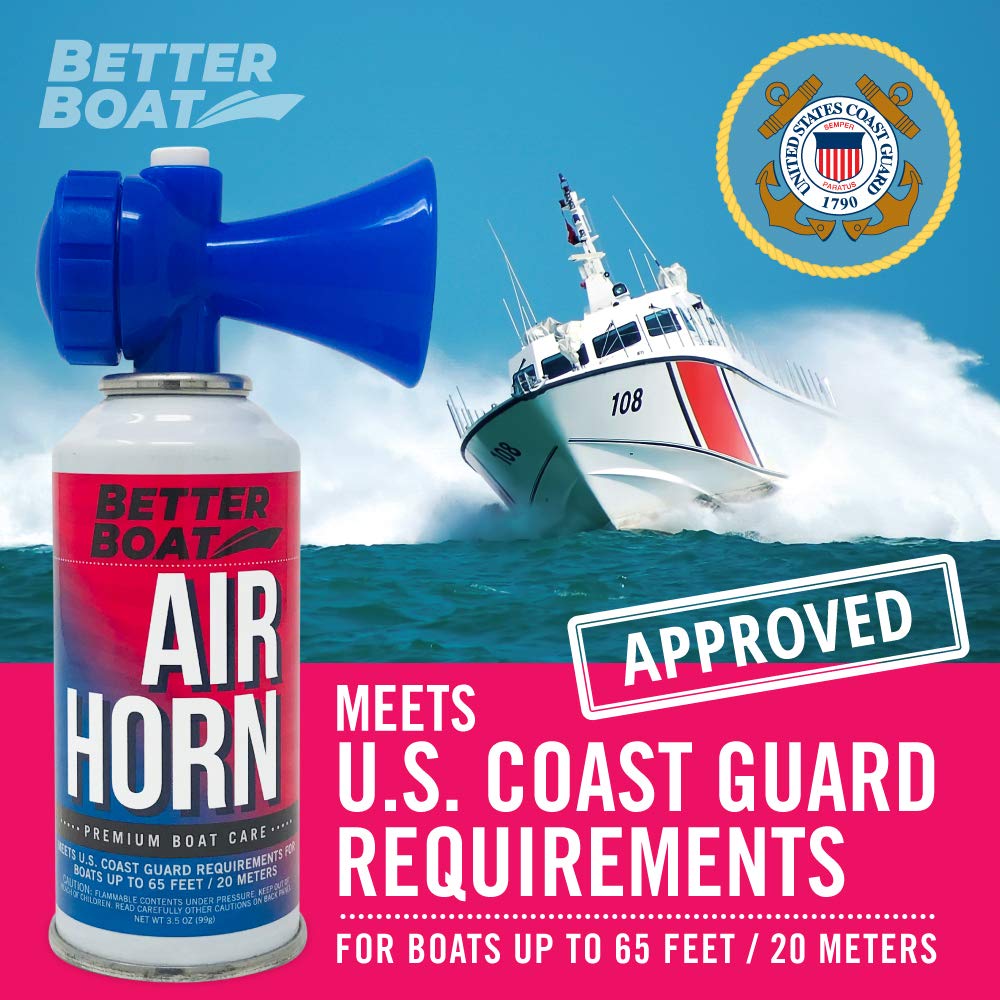 Air Horn Can For Boating & Safety Very Loud Canned Boat Accessories  Hand Held Fog Marine Air Horn For Boat Can Blow Horn Or Min