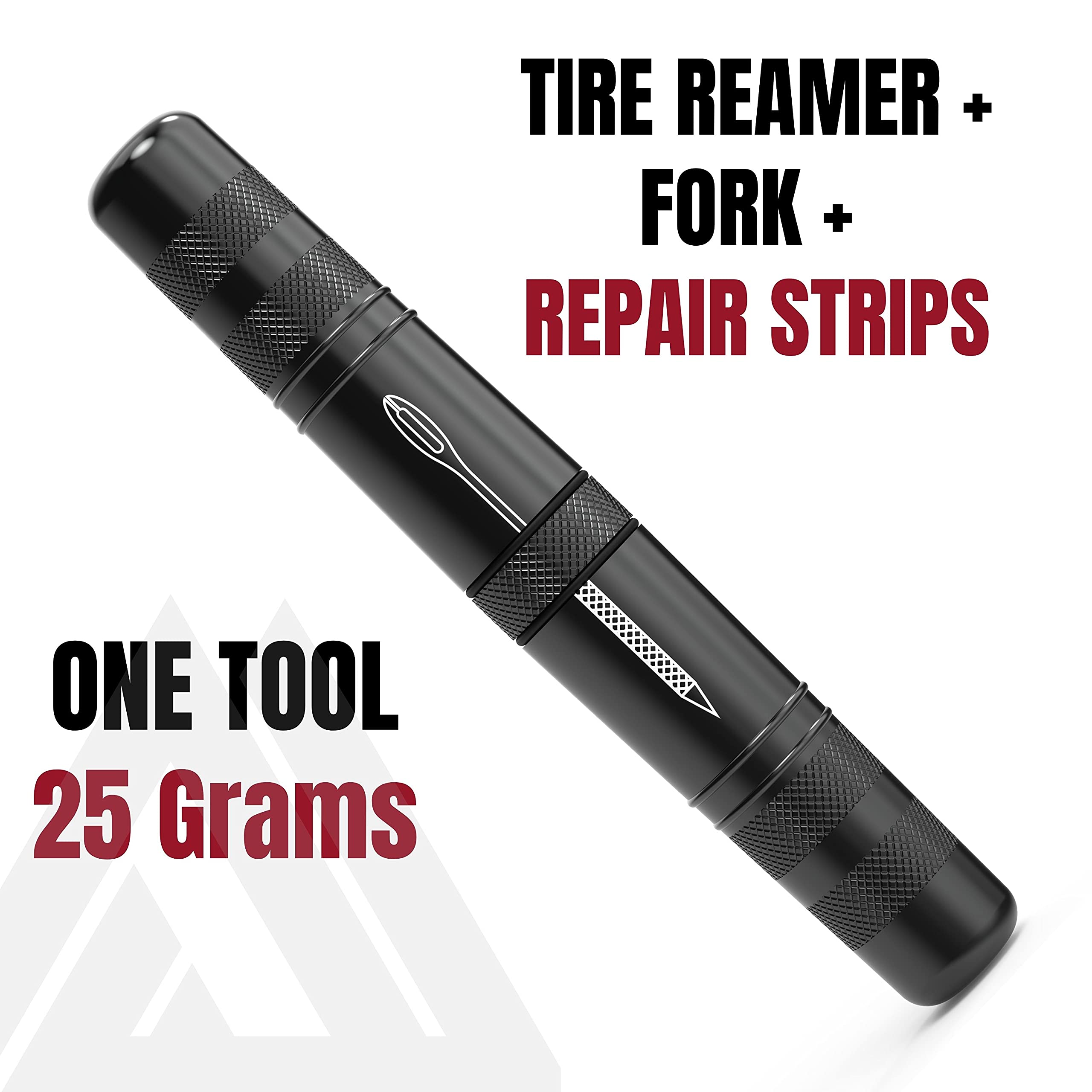 Kom Cycling Tubeless Tire Repair Kit For Bikes 8 Colors! Fixes Mountain Bike And Road Bicycle Tire Punctures - Includes Tire Rep
