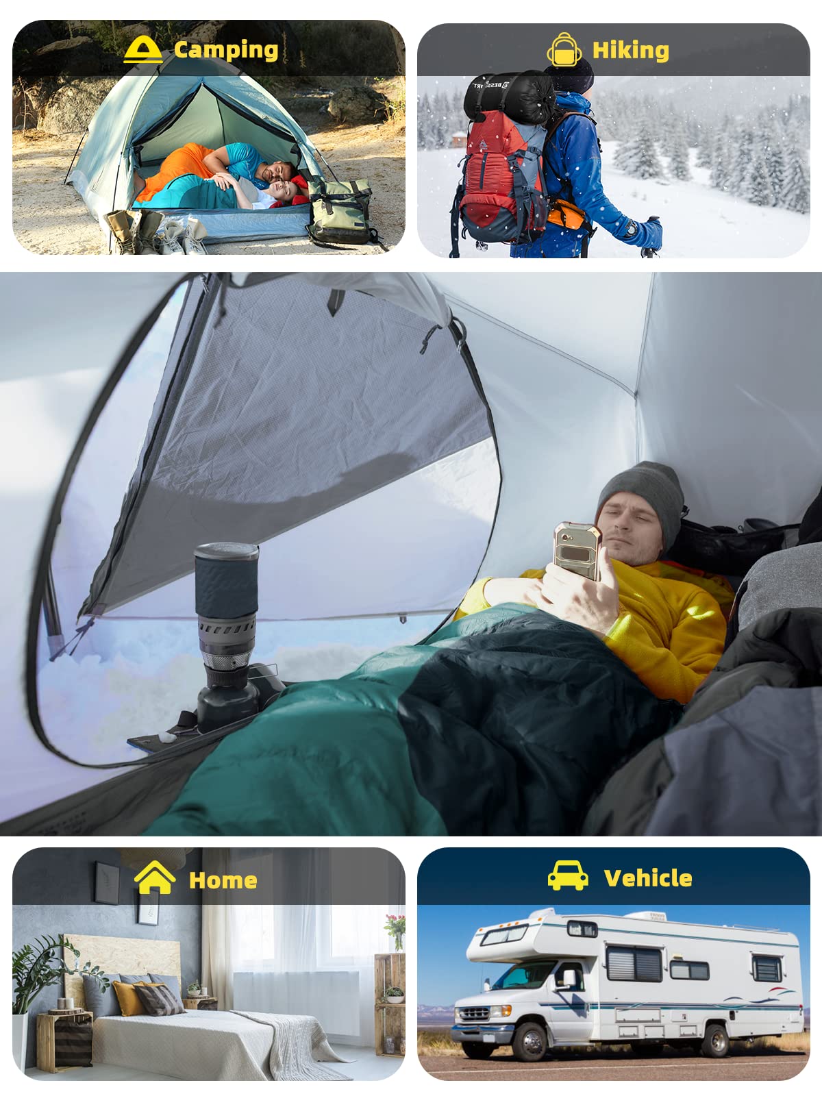 Bessport Mummy Sleeping Bag  15-45 ? Extreme 3-4 Season Sleeping Bag For Adults Cold Weather- Warm And Washable, For Hiking Trav