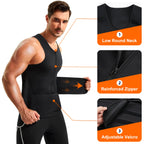 Wonderience Sauna Suit For Men Waist Trainer Neoprene Sweat Vest With Adjustable Waist Trimmer Belt(Black, Xxxx-Large)